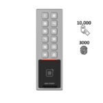 HIKVISION DS-K1T805MBFWX Teclado Exterior WiFi Antivandálico Administrable en la Nube Acceso por PIN, Tarjeta MIFARE, Huella y Tarjeta Virtual Bluetooth