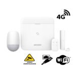 HIKVISION AX PRO DS-PWA48-KIT-WB(LA) Kit de Panel de Alarma Inalámbrico de Hikvision / Soporta 48 Zonas / Wi-Fi y Ethernet / Incluye Batería de respaldo / Video Verificacion con Camaras Hikvision
