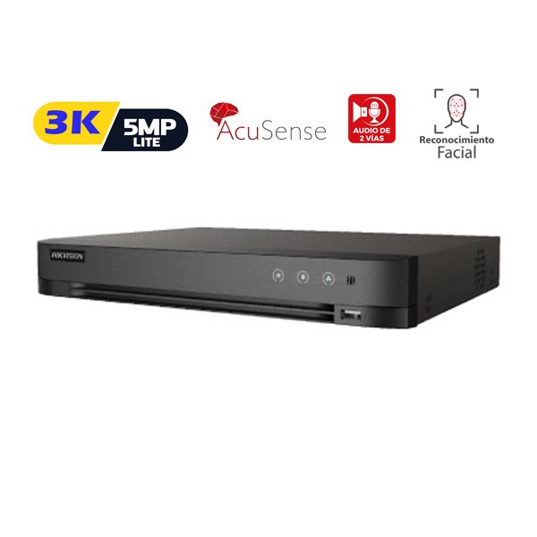 HIKVISION_iDS7204HQHI-M1-XT Hikvision IDS-7232HQHI-M2/XT DVR 32 Canales TurboHD + 8 Canales IP / 5 Megapixel Lite - 3K Lite / Acusense / Reconocimiento Facial / Audio / 2 Bahías de Disco Duro / Salida de Video en Full HD - Imagen 1