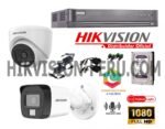 Kit 2 Cámaras Full Hd con Audio y Luz híbrida inteligente Hikvision 7204_kit2_audio