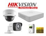 Kit 2 Cámaras Seguridad IP 2 Megapixeles con Audio  Vision Nocturna a Colores y POE Hikvision KITIP2_2MP