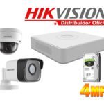 Kit 2 Cámaras Seguridad IP 4 Megapixeles con Audio Vision Nocturna a Colores y POE Hikvision KITIP2_4MP