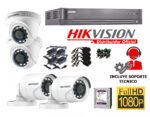 Kit de 4 Cámaras Full hd Hikvision 7204_kit4