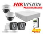 Kit 4 Cámaras Seguridad IP 4 Megapixeles con Audio  Vision Nocturna a Colores y POE Hikvision KITIP4_4MP