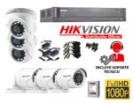 Kit de 6 Camaras Full Hd Hikvision 7208_kit6