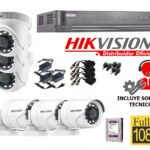 Kit de 6 Camaras Full Hd Hikvision 7208_kit6