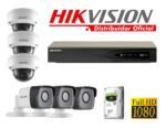 Kit 6 Cámaras Seguridad IP 2 Megapixeles con Audio  Vision Nocturna a Colores y POE Hikvision KITIP6_2MP