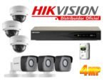 Kit 6 Cámaras Seguridad IP 4 Megapixeles con Audio  Vision Nocturna a Colores  POE Hikvision KITIP6_4MP