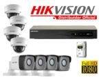 Kit 8 Cámaras Seguridad IP 2 Megapixeles con Audio  Vision Nocturna a Colores y POE Hikvision KITIP8_2MP