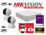 Kit  2 Cámaras IP WIFI Hikvision  2 Megapixeles Wifi con Audio y Bocina  360 grados