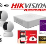 Kit  2 Cámaras IP WIFI Hikvision  2 Megapixeles Wifi con Audio y Bocina  360 grados