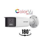 Hikvision DS-2CD2T47G2P-LSU/SL Camara Tubo IP 4 Megapixeles  Panoramica 180 Grados Audio Sirena y Alarma