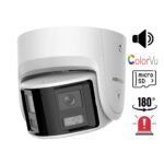 Hikvision DS-2CD2347G2P-LSU/SL Camara IP 4MP Panoramica 180 Grados con Strobe y Alarma Audible ColorVu