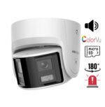 Hikvision DS-2CD2347G2P-LSU/SL Camara IP 4MP Panoramica 180 Grados con Strobe y Alarma Audible ColorVu