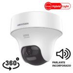 Hikvision DS-2CE70D0T-PTLTS Cámara Domo PT 350 Grados 2 Megapíxeles  c/Audio Y Parlante/Luz Smart Hybrid Infrarojo 25 mts