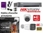 Kit de 2 Cámaras Full hd con Audio /Parlante / ColorVu Hikvision 7204q_kit2_audiobi