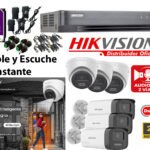 Kit de 6 Cámaras Full hd con Audio /Parlante / ColorVu Inteligente Hikvision 7204q_kit6_audiobi