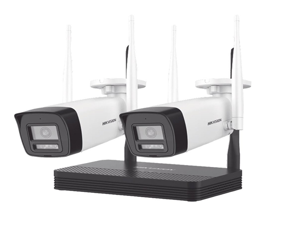 HIKVISION_NKS422W0H-l HIKVISION NKS424W0H Kit Inalámbrico 4 Megapíxel / NVS 4ch / 2 Camaras Bala para Exterior con Lente 2.8mm y Dual Light - Imagen 1