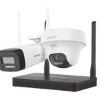 HIKVISION NKS424W02H Kit Inalámbrico 4 Megapíxel / NVS 4ch / 1 Camara Bala Exterior + 1 Camara Turret Interior Lente 2.8mm y Dual Light