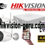 Kit  2 Cámaras IP WIFI Exterior Hikvision 4 Megapixeles con Audio y Bocina