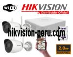 Kit  2 Cámaras IP WIFI Exterior Hikvision 2 Megapixeles con Audio y Bocina