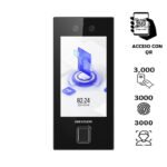 HIKVISION DS-K1T344EBFWX-E1 Terminal Facial Min Moe con LECTOR DE HUELLAS y Tarjetas PROX EM / 3000 Rostros / 3000 Huellas / Pantalla 4.5"  / Exterior IP65 / PoE / WiFi / HIK-IA